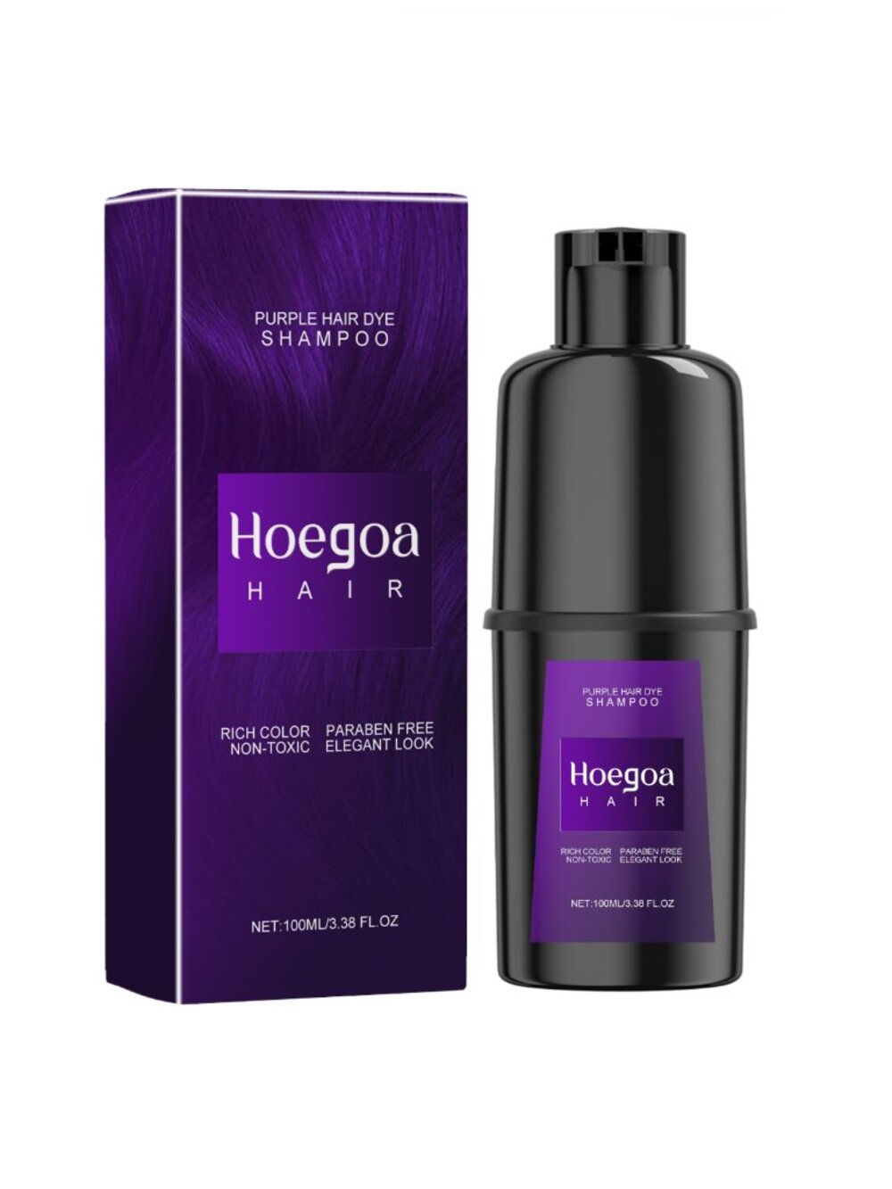 HOEGOA Ginseng Hair Color Shampoo Purple – Moisturizing & Nourishing